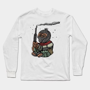 Zapatist rebel mexican soldier illustration Long Sleeve T-Shirt